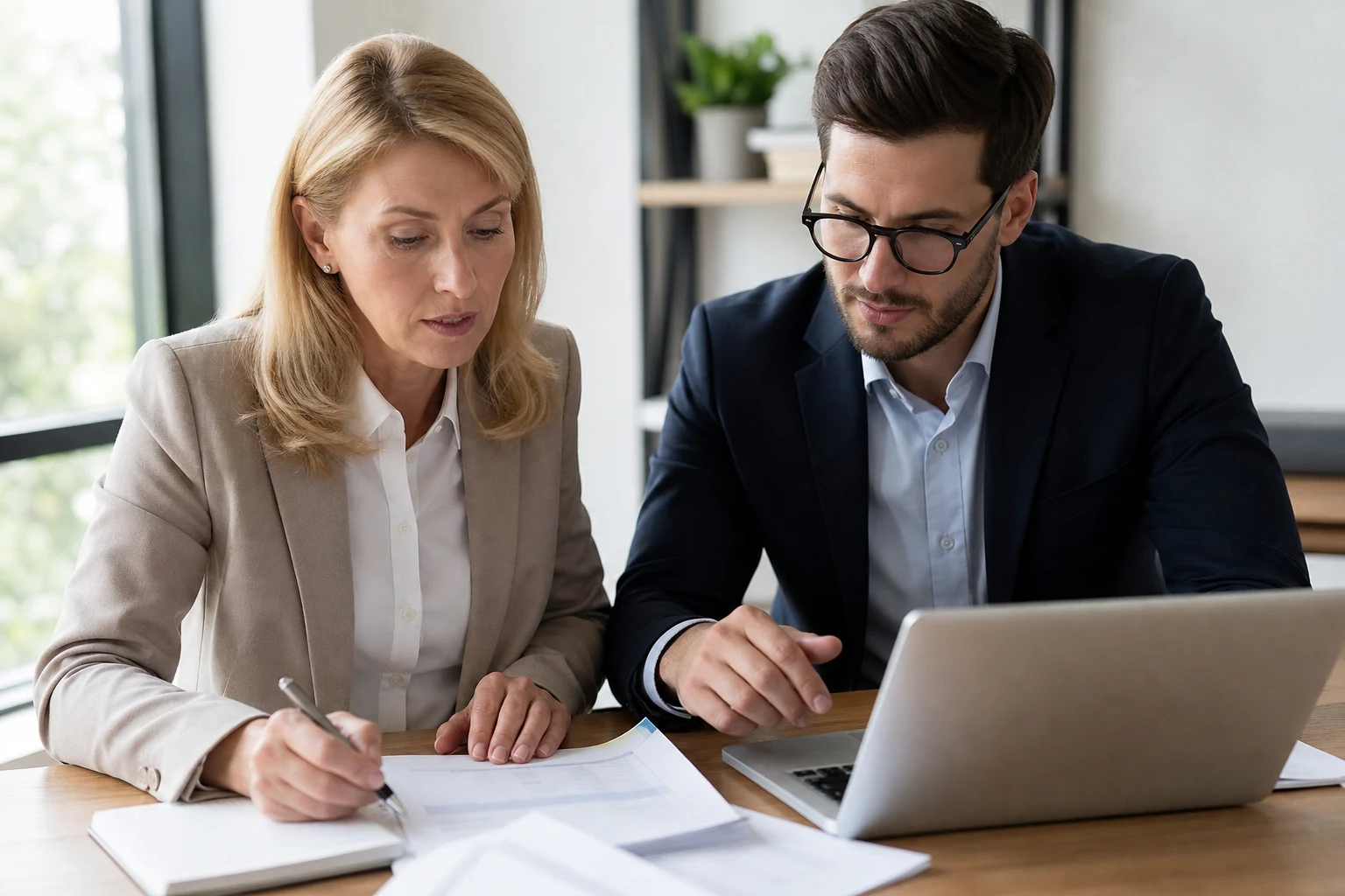 Advisor working alongside client teams to implement agreed financial recommendations